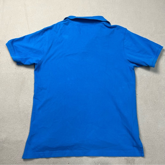 Perlis Polo Shirt Mens Medium Blue Casual Embroidered Red Crawfish Cotton Peru - Picture 8 of 8